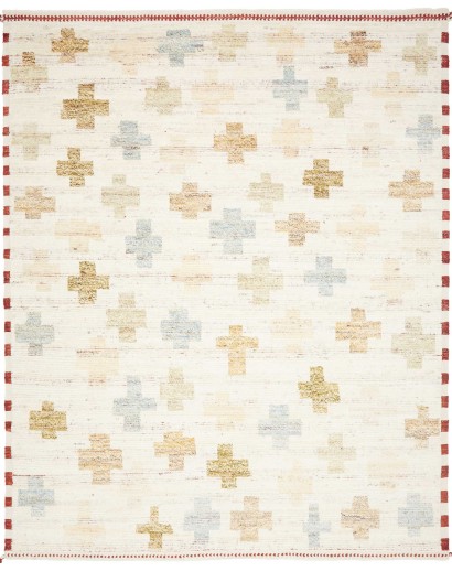 Tappeto Gabbeh Marrakech Pakistan bianco marrone