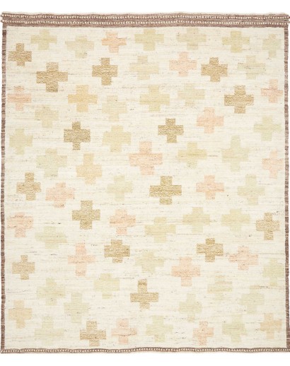 Tappeto Gabbeh Marrakech Pakistan bianco marrone