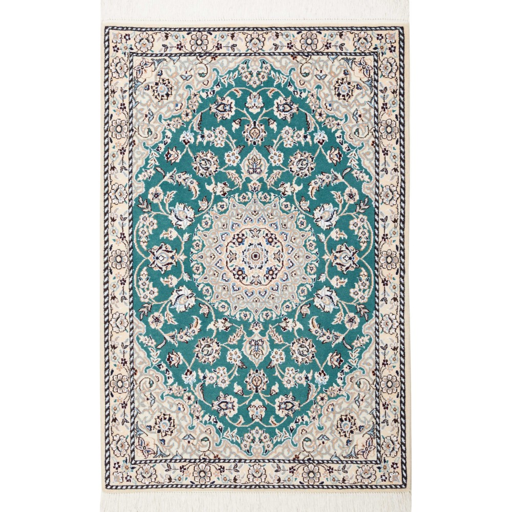 Tappeto Nain 9La Persia grigio verde 80x122 Tappeto Nain 9La Persia grigio verde 80x122