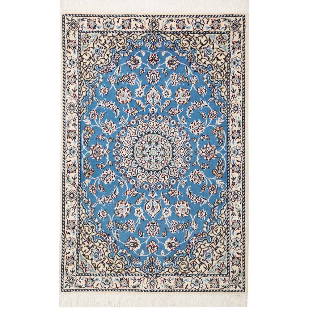 Tappeto Nain 9La Persia bianco verde 79x118 Tappeto Nain 9La Persia bianco verde 79x118