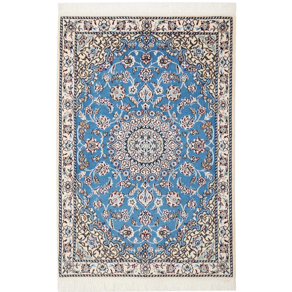 Tappeto Nain 9La Persia bianco verde 80x117 Tappeto Nain 9La Persia bianco verde 80x117