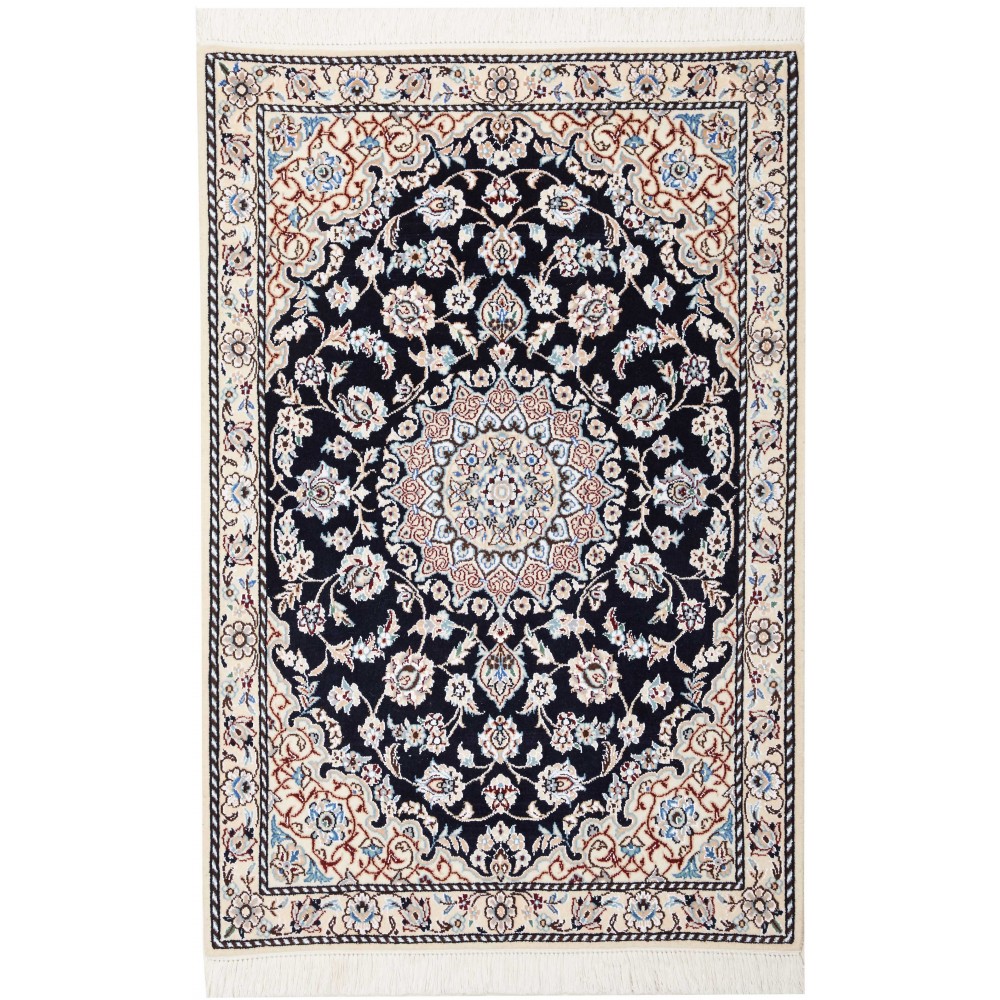 Tappeto Nain 9La Persia grigio blu 81x120 Tappeto Nain 9La Persia grigio blu 81x120