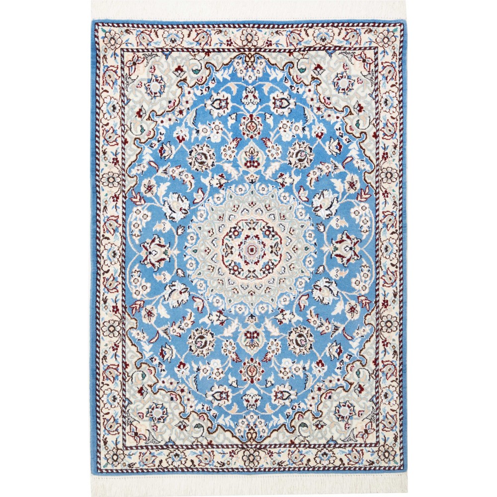 Tappeto Nain 9La Persia bianco blu 79x116