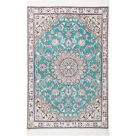 Tappeto Nain 9La Persia bianco azzurro 79x120