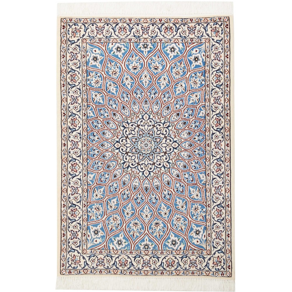 Tappeto Nain 9La Persia bianco marrone 79x118 Tappeto Nain 9La Persia bianco marrone 79x118