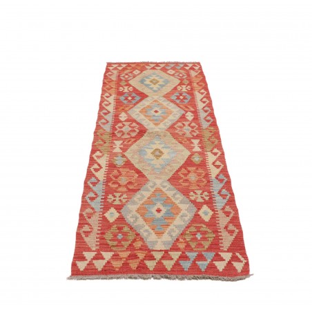 Tappeto Kilim Afghanistan azzurro 63x197