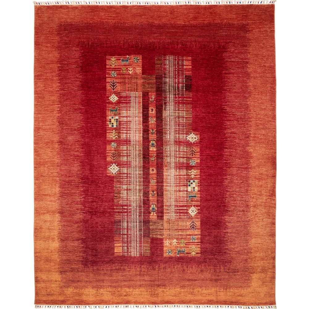 Tappeto Siva Pakistan marrone arancione 245x301