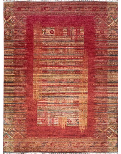 Tappeto Siva Pakistan marrone arancione 276x360