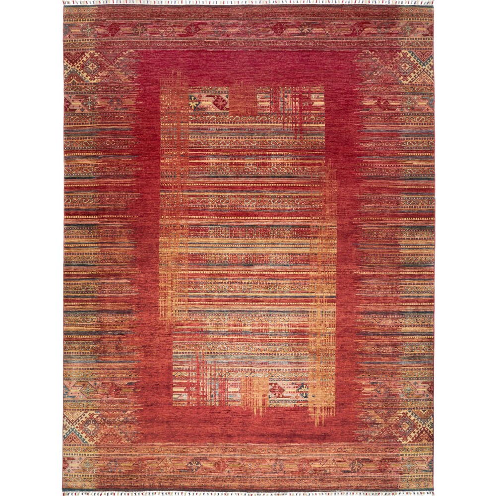 Tappeto Siva Pakistan marrone arancione 276x360