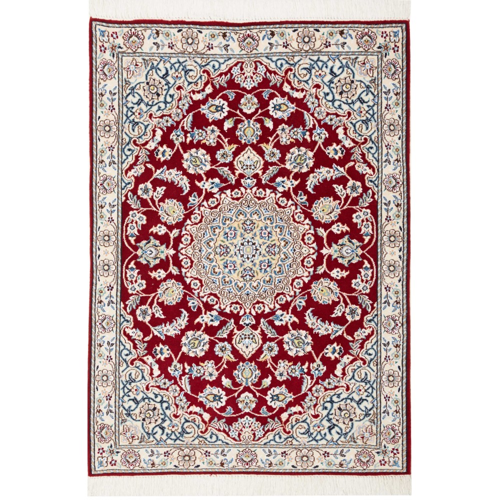 Tappeto Nain 9La Persia bianco marrone 82x118 Tappeto Nain 9La Persia bianco marrone 82x118