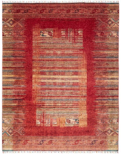 Tappeto Siva Pakistan marrone arancione 235x296