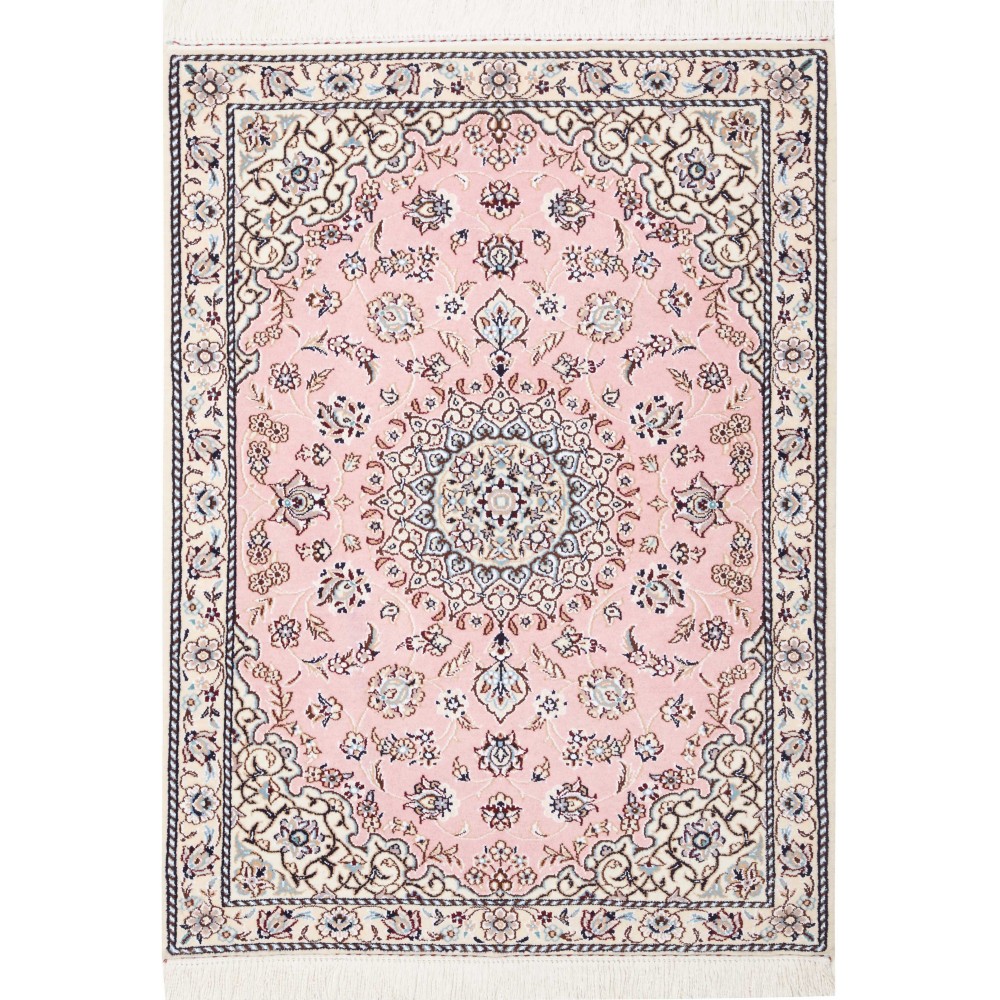 Tappeto Nain 9La Persia bianco grigio 80x110 Tappeto Nain 9La Persia bianco grigio 80x110
