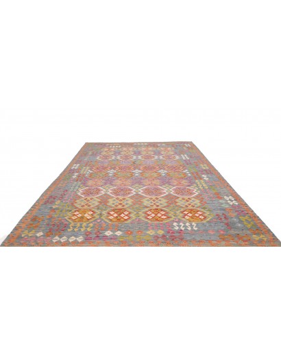 Tappeto Kilim Afghanistan marrone arancione 247x351