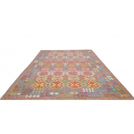 Tappeto Kilim Afghanistan marrone arancione 247x351