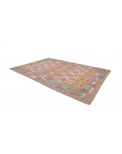 Tappeto Kilim Afghanistan marrone arancione 247x351