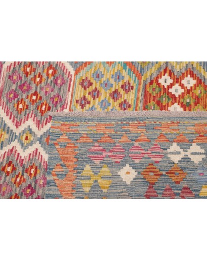 Tappeto Kilim Afghanistan marrone arancione 247x351