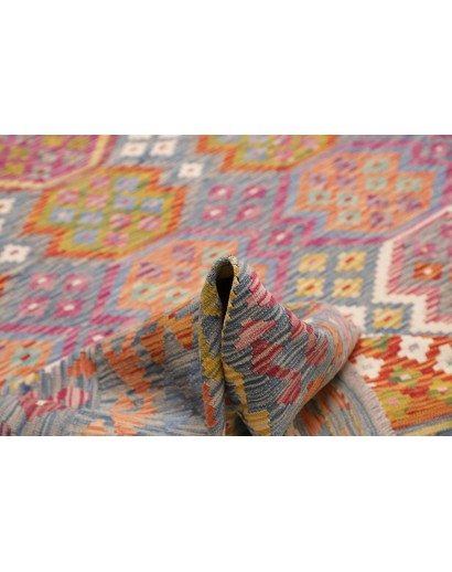 Tappeto Kilim Afghanistan marrone arancione 247x351