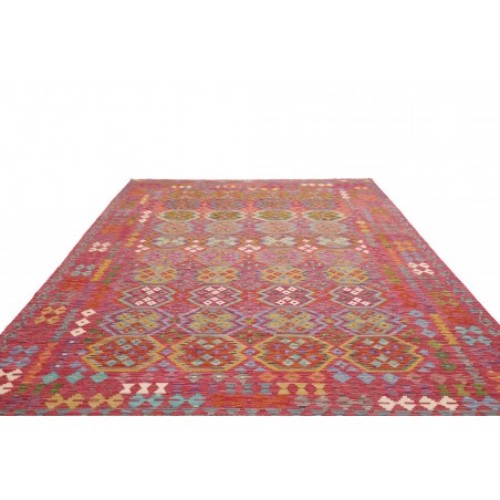 Tappeto Kilim Afghanistan rosso arancione 249x350
