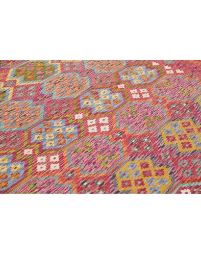Tappeto Kilim Afghanistan rosso arancione 249x350