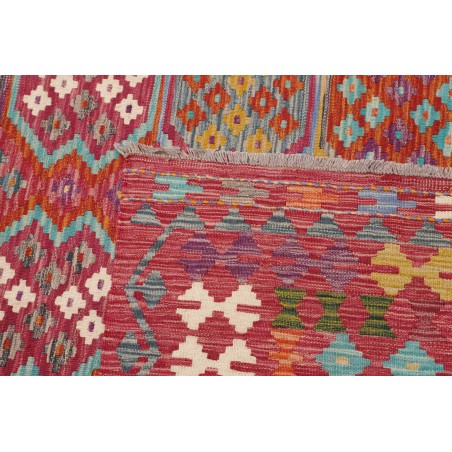 Tappeto Kilim Afghanistan rosso arancione 249x350