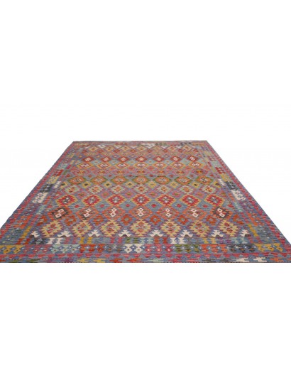Tappeto Kilim Afghanistan bianco grigio 250x293