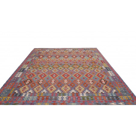 Tappeto Kilim Afghanistan bianco grigio 250x293