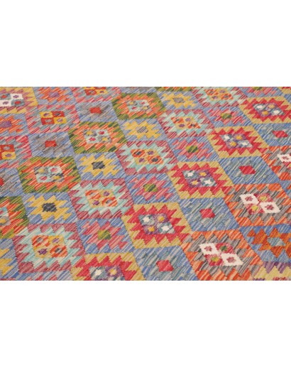 Tappeto Kilim Afghanistan bianco grigio 250x293