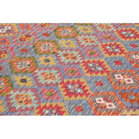 Tappeto Kilim Afghanistan bianco grigio 250x293
