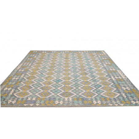 Tappeto Kilim Afghanistan grigio azzurro 250x299