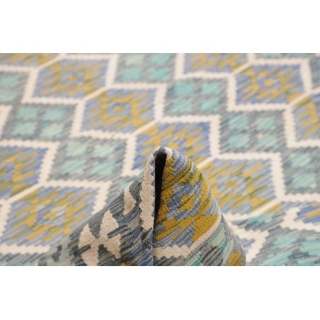 Tappeto Kilim Afghanistan grigio azzurro 250x299