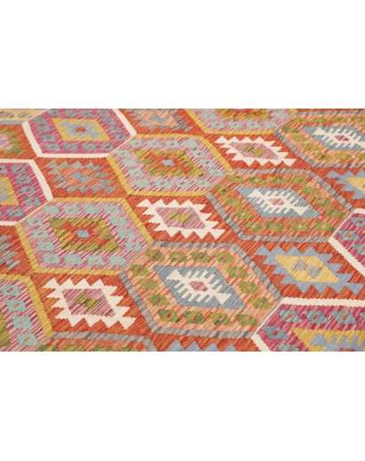 Tappeto Kilim Afghanistan marrone azzurro 250x298