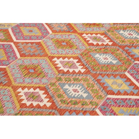 Tappeto Kilim Afghanistan marrone azzurro 250x298