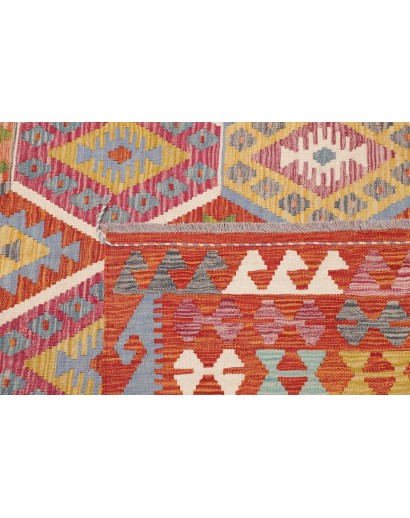 Tappeto Kilim Afghanistan marrone azzurro 250x298
