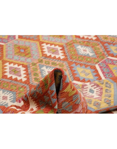 Tappeto Kilim Afghanistan marrone azzurro 250x298