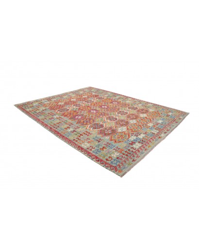Tappeto Kilim Afghanistan marrone azzurro 251x304