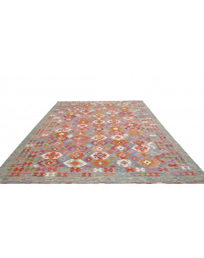 Tappeto Kilim Afghanistan marrone azzurro 252x338