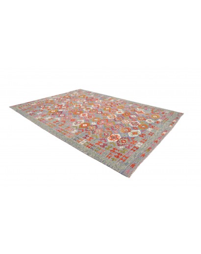 Tappeto Kilim Afghanistan marrone azzurro 252x338