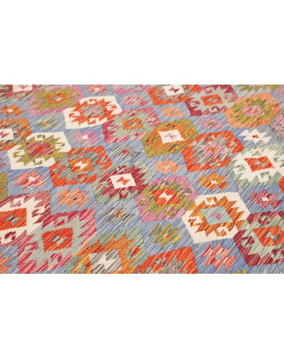 Tappeto Kilim Afghanistan marrone azzurro 252x338