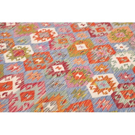 Tappeto Kilim Afghanistan marrone azzurro 252x338