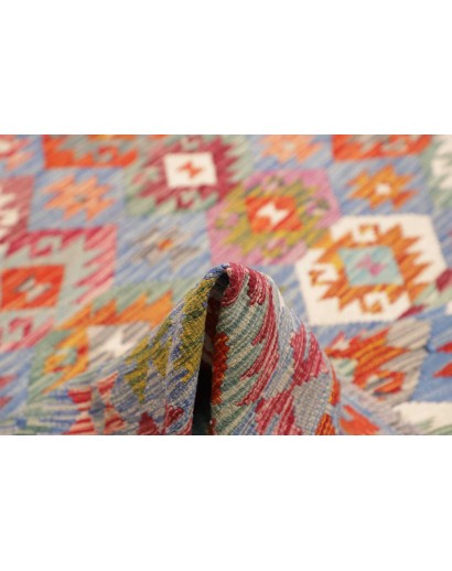 Tappeto Kilim Afghanistan marrone azzurro 252x338