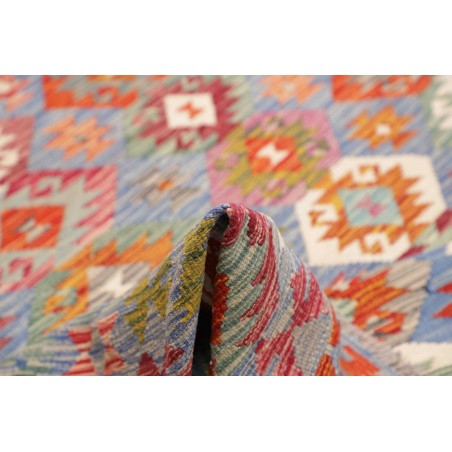 Tappeto Kilim Afghanistan marrone azzurro 252x338