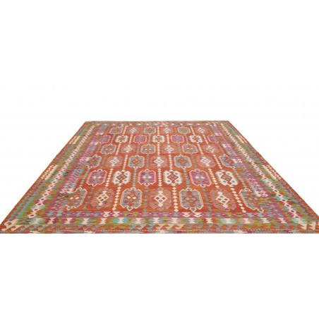 Tappeto Kilim Afghanistan rosso bianco 253x292