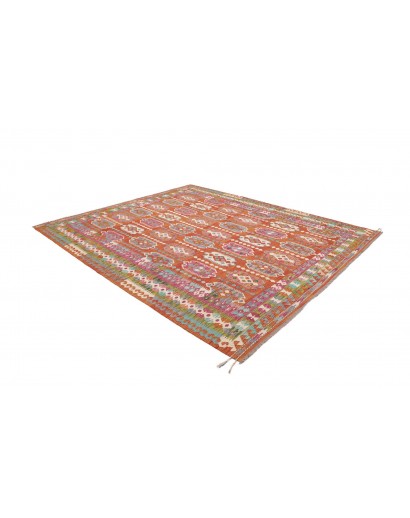 Tappeto Kilim Afghanistan rosso bianco 253x292