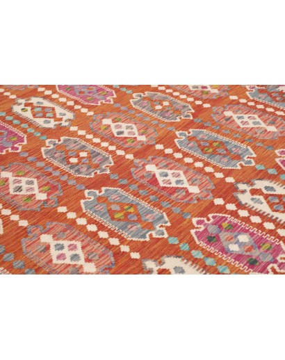 Tappeto Kilim Afghanistan rosso bianco 253x292