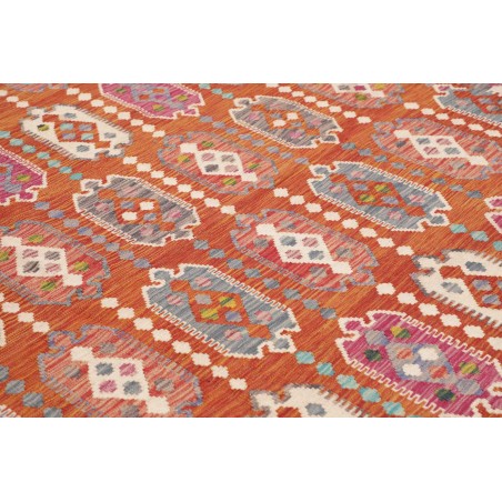 Tappeto Kilim Afghanistan rosso bianco 253x292