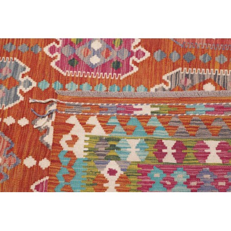 Tappeto Kilim Afghanistan rosso bianco 253x292