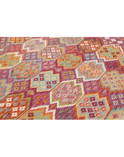 Tappeto Kilim Afghanistan rosso bianco 254x346