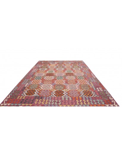 Tappeto Kilim Afghanistan marrone azzurro 255x344