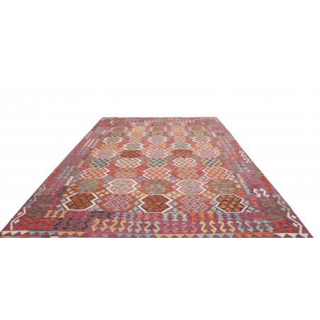 Tappeto Kilim Afghanistan marrone azzurro 255x344