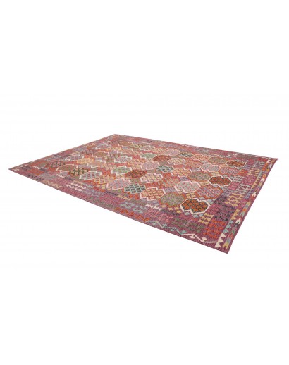 Tappeto Kilim Afghanistan marrone azzurro 255x344